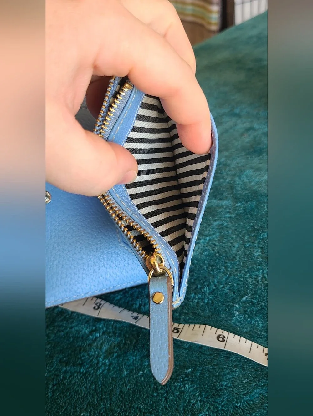 kate spade Small Leather Wallet - Light Blue